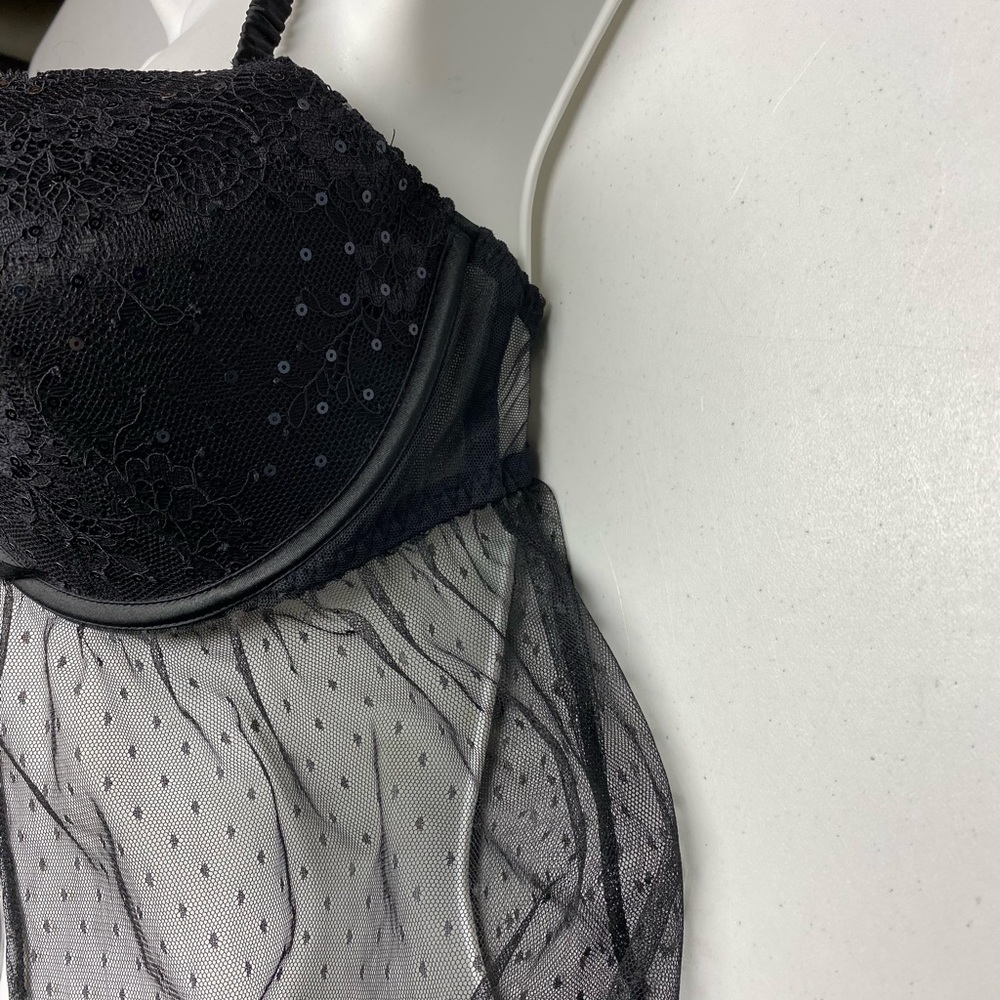 VS BLK Sexy Little Things Nightgown, 36D. *P1060 - Picture 6 of 9